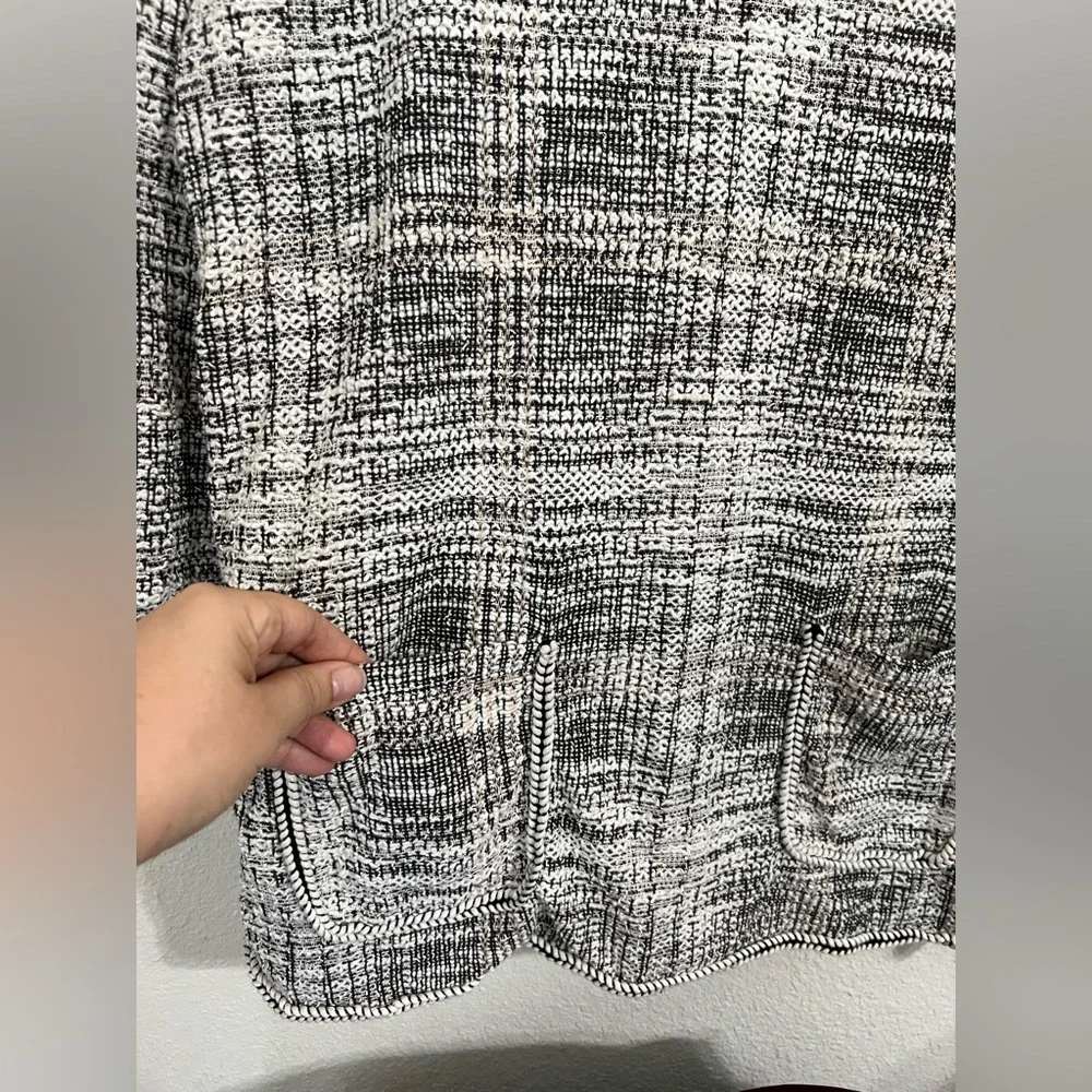Max Studio Tweed Long Sleeve Pocket Tunic Top Size XL - Picture 3 of 6